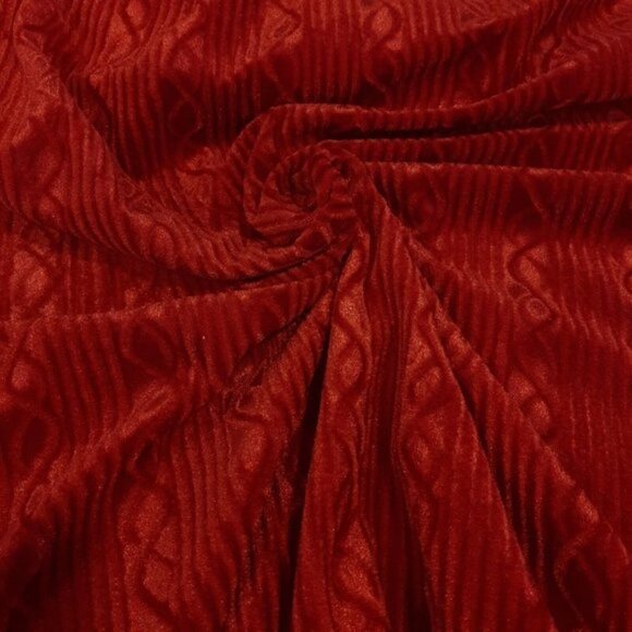 Vanity Fair Velvet Nightgown Womens One Size Short Sleeve Dolman Long Kaftan Red - Picture 10 of 11